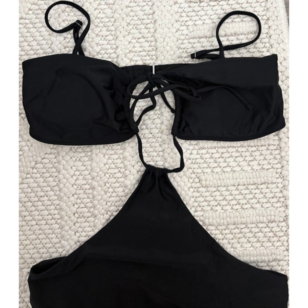 NWOT Womens Abercrombie & Fitch Black One Piece Swimsuit Size Large - Picture 3 of 8